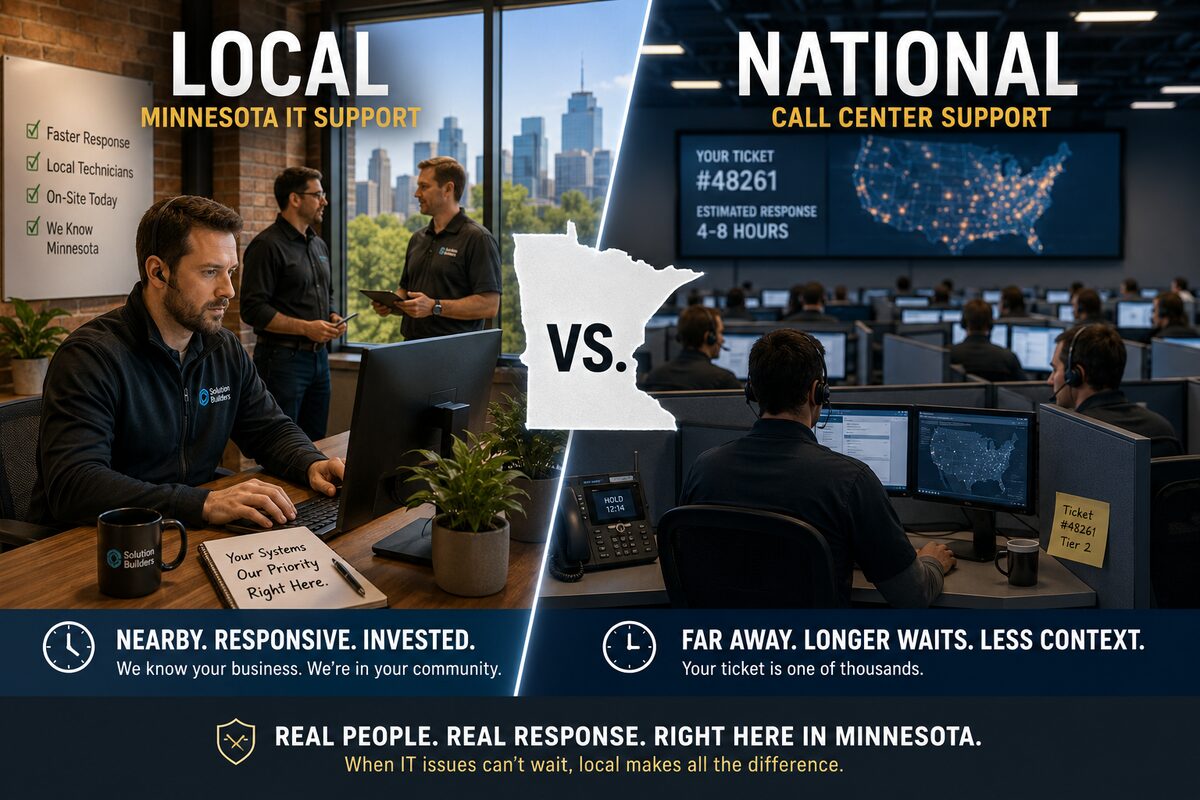 Managed It Providers: Local Vs. National For Minnesota Businesses Local Minnesota Managed It Provider Compared With National It Call Center Support.