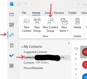 Outlook New Contact Group